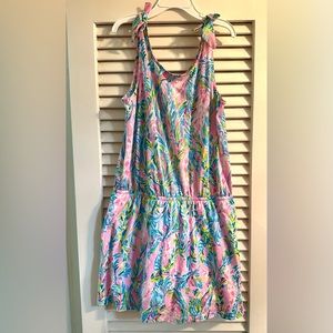 Girls XL dress/romper (built in shorts) Lilly Pulitzer - mermaid print
